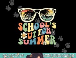 School s Out For Summer Graduation Teacher Sunglasses Retro  png, sublimation copy
