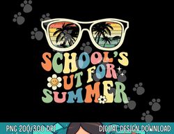 School s Out For Summer Graduation Teacher Sunglasses Retro  png, sublimation copy