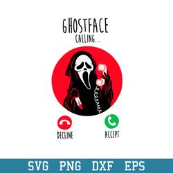 Ghostface Calling Halloween Svg, Scream Svg, Halloween Svg, Png Dxf Eps Digital File