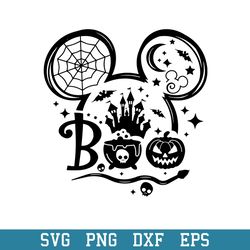 Halloween Boo Mickey Ear Svg, Halloween Svg, Png Dxf Eps Digital File