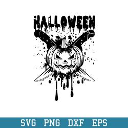 Halloween Pumpkin Knife Svg, Halloween Svg, Png Dxf Eps Digital File