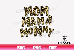 mom mama mommy leopard print svg cutting file mother svg image for cricut animal vinyl decal vector