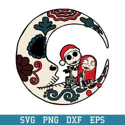 Jack And Sally Moon Witch  Wicca Svg, Halloween Svg, Png Dxf Eps Digital File