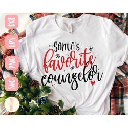 Counselor Christmas SVG design - Santas favorite counselor SVG file for Cricut - School Counselor shirt SVG - Digital Do