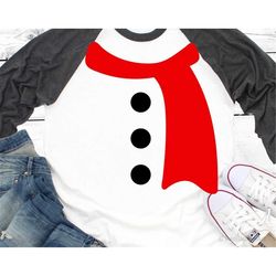 Snowman Svg, Snowman Scarf, Christmas Svg, Snowman Shirt Svg, Christmas Sweater Svg, Snowman Buttons Svg, Snow Cute Svg
