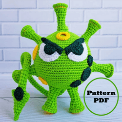 Amigurumi Terrible Virus toy crochet pattern