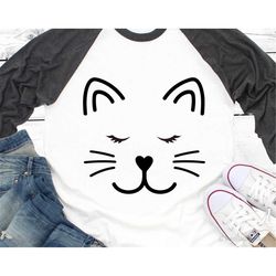 Cat Face Svg Cat Whiskers Svg Kitty Svg Cat Lashes Svg Cat Svg Kitty Lashes Svg Cat Shirt Svg for Cricut & Silhouette He