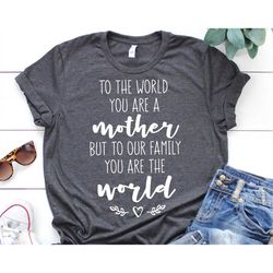To the World You Are a Mother but to Our Family You Are the World Svg for Cricut & Silhouette Mothers Day Svg Mom Svg Mo