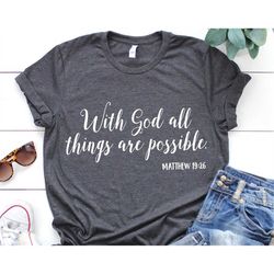 With God All Things are Possible Svg Scripture Svg Bible Quote Svg Christian Bible Verse Svg Matthew Svg for Cricut Cutf