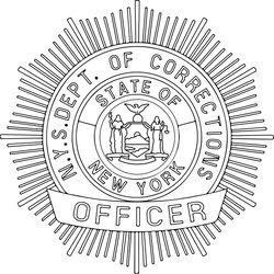 New York State Department of Corrections vector file Black white vector outline or line art file