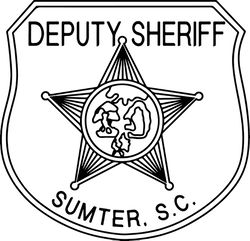 Deputy Sheriff Sumter SC vector file Black white vector outline or line art file