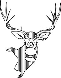 Deers Head vector file Black white vector outline or line art file