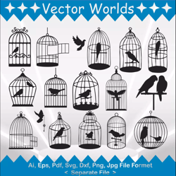 Birds In Cages svg, Birds In Cage svg, Birds, Cages, SVG, ai, pdf, eps, svg, dxf, png, Vector