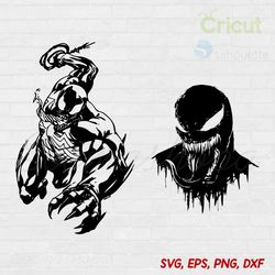 Black Venom Roar SVG Printable and Compatible with Cricut and Silhoutte