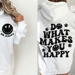 Do what makes you happy svg, Wavy text letters, Vintage shirt, Popular sayings, Trendy svg, EPS PNG
