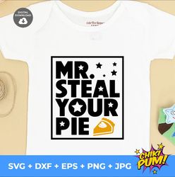 mr steal your pie svg, thanksgiving toddler svg, toddler gift, svg png eps dxf jpg