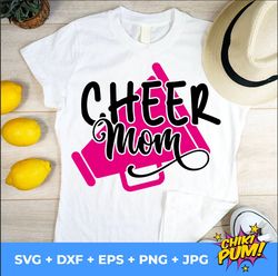 Cheer Mom Svg, Cheerleader Svg, Megaphone svg, Cheer Shirt Clipart, Cheer Mom Cut Files