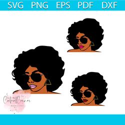 Women with Shades svg, Black Woman with Sunglasses SVG, Black Girl Svg