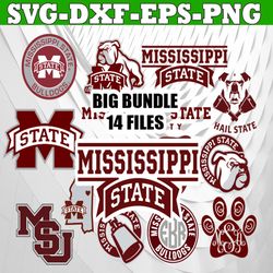 Bundle 14 Files Mississippi State Bulldogs Football Team svg, Mississippi State Bulldogs svg, N C A A Teams svg, N C A A