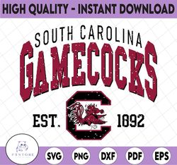 Vintage 90's South Carolina Gamecocks Svg, South Carolina Svg, Vintage Style University Of South Carolina dxf NCAA Svg,