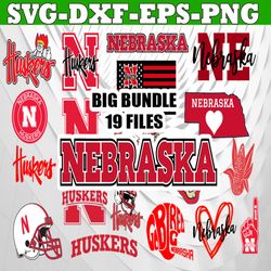 Bundle 19 Files Nebraska Huskers Football Team svg, Nebraska Huskers svg, N C A A Teams svg, N C A A Svg, Png, Dxf, Eps,