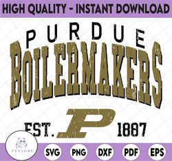 Vintage 90's Purdue Boilermakers Svg, Purdue Svg, Vintage Style University Of Purdue Png Svg dxf NCAA Svg, NCAA Sport Sv