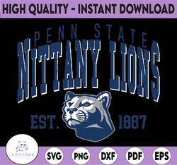 Vintage 90's Penn State Nittany Lions Svg, Penn State Svg, Vintage Style University Of Penn State Png Svg dxf NCAA Svg,