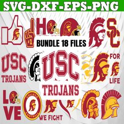 Bundle 18 Files USC Trojans Football Team svg, USC Trojans svg, N C A A Teams svg, N C A A Svg, Png, Dxf, Eps, Instant D