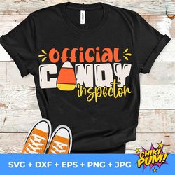 Official Candy Inspector Svg, Candy Corn Svg, Trick Or Treat Svg, Halloween Svg, Candy Svg, Silhouette cricut cut files,