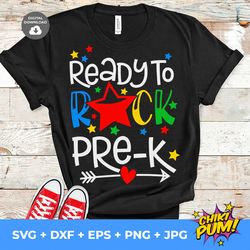Ready To Rock PreK, 1st day of PreK, Back To School, Hello PreK, PreK clipart, Cute PreK, Cut File, SVG1