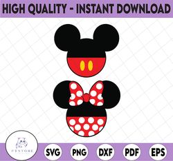 Mickey and Minnie normal svg, png, dxf, Cartoon svg, Disney svg, png, dxf, cricut