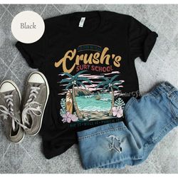Crush's Surf School Shirt, Disney Shirt, Finding Dory, Hawaiian Shirt, Family Trip Shirts, Adult and Kids Matching Shirt