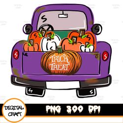 Halloween Truck Design Sublimation, Buffalo Plaid Truck, Sublimation Designs, Truck With Pumpkins, Autumn Truck Png, Tha