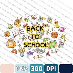 School Png, Cute Little School Png, School Supplies, Bulletin Board, Back To School, Digital Download