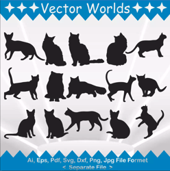 Cat Breeds svg, Cat Breed svg, Cat, Breeds, SVG, ai, pdf, eps, svg, dxf, png, Vector