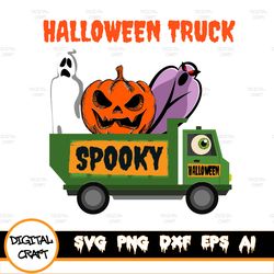 Halloween Truck SVG Pumpkin Ghost Spooky, Halloween Truck PNG, Pumpkin Truck, clipart, digital download, sublimation des