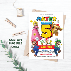 Personalized File Printable Birthday Invitation | Video Game | Digital Invite | Instant Download | Thank You PNG File