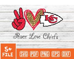 Kansas city Chiefs Svg , Peace Love  NfL Svg, Team Nfl Svg 17