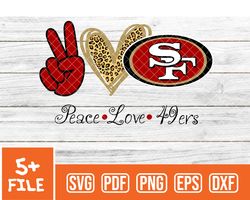 San Francisco 49ers Svg , Peace Love  NfL Svg, Team Nfl Svg 29