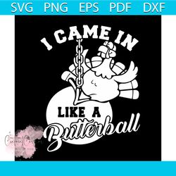 I Came In Like A Butterball Svg, Thanksgiving Svg, Turkey Svg, Thankful Svg