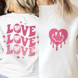 Love SVG PNG, Valentines Wavy Smiley Design