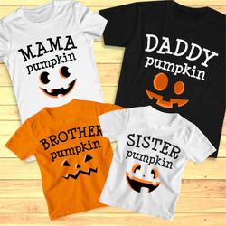 Family Pumpkin SVG, Matching Family Shirts design