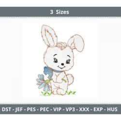 Whimsical Hoppity-Delightful Rabbit Embroidery Design