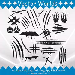 Claw mark svg, Claw marks svg, Claw, mark, SVG, ai, pdf, eps, svg, dxf, png, Vector