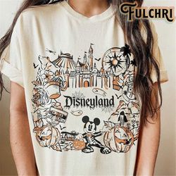 Disneyland Halloween Shirt, Mickey & Minnie Skeleton Halloween Shirt, Retro Magic Kingdom Shirt, Disney Halloween 2023 S