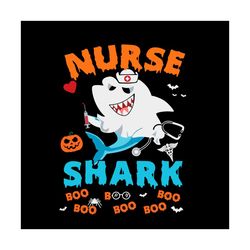 Nurse Shark Boo Halloween Svg Happy Halloween Vector Svg, Halloween Shark Gift For Halloween Day Svg, Silhouette Sublima