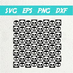 Skulls Pattern SVG, Halloween Background