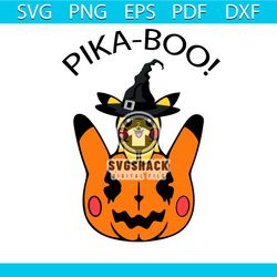 PikaBoo Svg, Pikachu Svg, Pumpkin Svg, Happy Day Svg, Halloween Svg