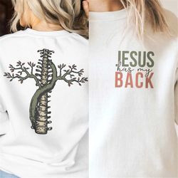 Christian PNG Sublimation Design, Jesus has my Back