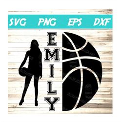 Basketball Half Girl SVG PNG